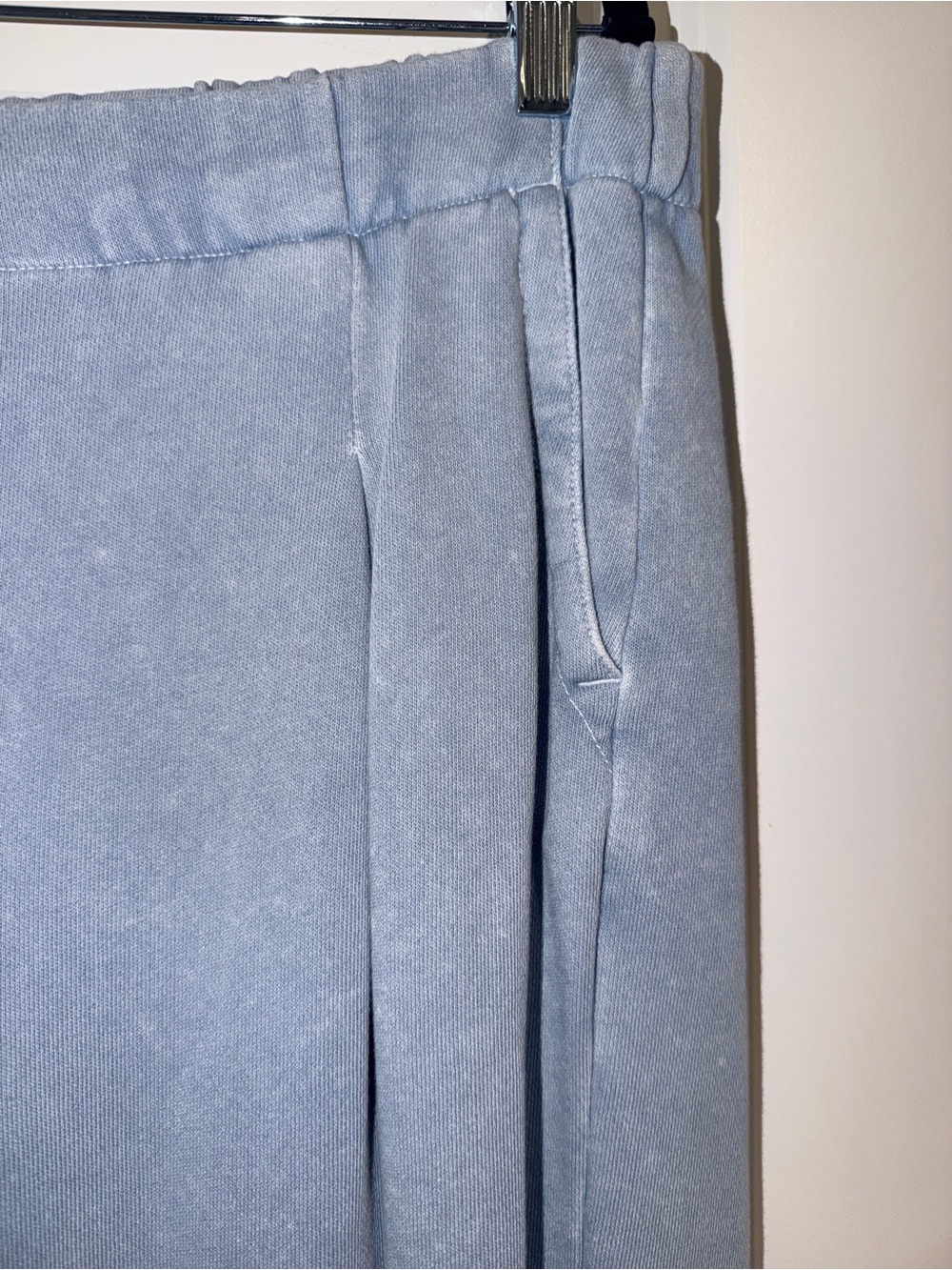 aerie New Heights Turtleneck Sweatshirt and Fleece Trousers Cloud Blue, Size M/L - Picture 10 of 11
